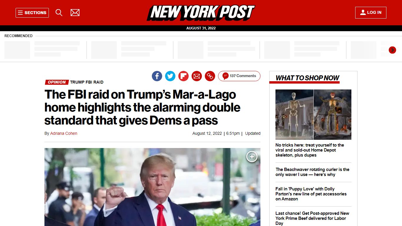 The FBI raid on Trump's home highlights Dems' double standard